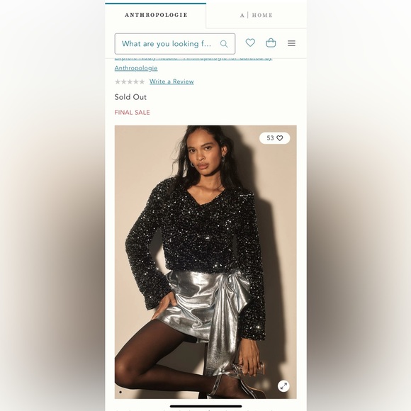 Anthropologie Black Sequin Bodysuit - Picture 2 of 4